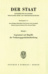 eBook, Gegenstand und Begriffe der Verfassungsgeschichtsschreibung. : Tagung der Vereinigung für Verfassungsgeschichte in Hofgeismar am 30.-31. März 1981. Red.: Helmut Quaritsch, Duncker & Humblot