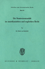 E-book, Die Staatenimmunität im amerikanischen und englischen Recht., Duncker & Humblot