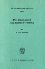 E-book, Der Arbeitskampf mit Auslandsberührung., Duncker & Humblot