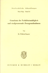 E-book, Grundsatz der Verhältnismäßigkeit und strafprozessuale Zwangsmaßnahmen., Duncker & Humblot