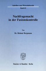 E-book, Nachfragemacht in der Fusionskontrolle., Duncker & Humblot