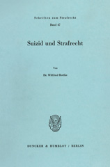 E-book, Suizid und Strafrecht., Duncker & Humblot