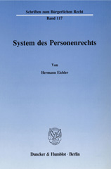 E-book, System des Personenrechts., Duncker & Humblot