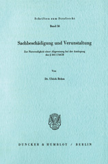 E-book, Sachbeschädigung und Verunstaltung. : Zur Notwendigkeit einer Abgrenzung bei der Auslegung des 303 I StGB, Duncker & Humblot