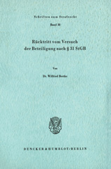 eBook, Rücktritt vom Versuch der Beteiligung nach 31 StGB., Duncker & Humblot