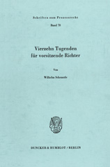 eBook, Vierzehn Tugenden für vorsitzende Richter., Scheuerle, Wilhelm, Duncker & Humblot