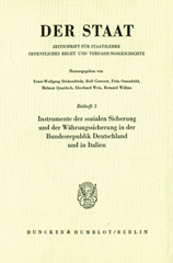 E-book, Instrumente der sozialen Sicherung und der Währungssicherung in der Bundesrepublik Deutschland und in Italien., Duncker & Humblot