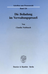 E-book, Die Beiladung im Verwaltungsprozeß., Duncker & Humblot