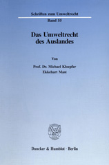 E-book, Das Umweltrecht des Auslandes., Duncker & Humblot