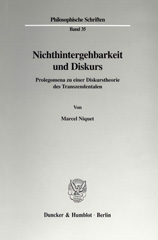 eBook, Nichthintergehbarkeit und Diskurs. : Prolegomena zu einer Diskurstheorie des Transzendentalen., Duncker & Humblot