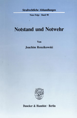 eBook, Notstand und Notwehr., Duncker & Humblot