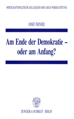 E-book, Am Ende der Demokratie - oder am Anfang?, Duncker & Humblot
