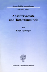 E-book, Anstiftervorsatz und Tatbestimmtheit., Duncker & Humblot