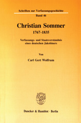 E-book, Christian Sommer 1767-1835. : Verfassungs- und Staatsverständnis eines deutschen Jakobiners., Duncker & Humblot