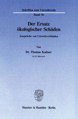 E-book, Der Ersatz ökologischer Schäden. : Ansprüche von Umweltverbänden., Duncker & Humblot