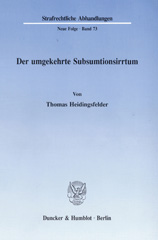 eBook, Der umgekehrte Subsumtionsirrtum., Duncker & Humblot