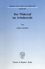 E-book, Der Widerruf im Arbeitsrecht., Duncker & Humblot