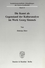 E-book, Die Kunst als Gegenstand der Kulturanalyse im Werk Georg Simmels., Duncker & Humblot
