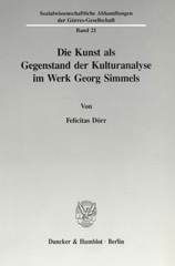 E-book, Die Kunst als Gegenstand der Kulturanalyse im Werk Georg Simmels., Dörr, Felicitas, Duncker & Humblot