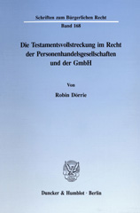 E-book, Die Testamentsvollstreckung im Recht der Personenhandelsgesellschaften und der GmbH., Duncker & Humblot