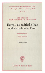 E-book, Europa als politische Idee und als rechtliche Form. : Hrsg. von Josef Isensee., Duncker & Humblot