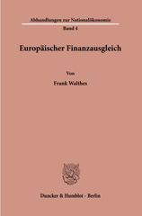 E-book, Europäischer Finanzausgleich., Walthes, Frank, Duncker & Humblot