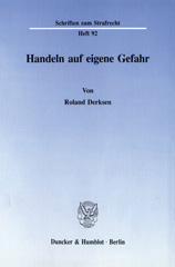 eBook, Handeln auf eigene Gefahr., Duncker & Humblot