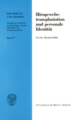 E-book, Hirngewebetransplantation und personale Identität., Duncker & Humblot