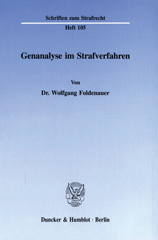 eBook, Genanalyse im Strafverfahren., Duncker & Humblot