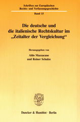 E-book, Die deutsche und die italienische Rechtskultur im "Zeitalter der Vergleichung"., Duncker & Humblot