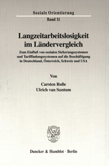 E-book, Langzeitarbeitslosigkeit im Ländervergleich. : Zum Einfluß von sozialen Sicherungssystemen und Tariffindungssystemen auf die Beschäftigung in Deutschland, Österreich, Schweiz und USA., Duncker & Humblot