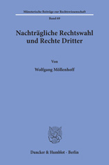 E-book, Nachträgliche Rechtswahl und Rechte Dritter., Duncker & Humblot