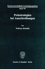 E-book, Preisstrategien bei Ausschreibungen., Duncker & Humblot