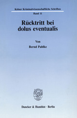 E-book, Rücktritt bei dolus eventualis., Duncker & Humblot