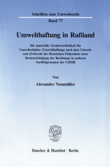 E-book, Umwelthaftung in Rußland. : Die materielle Verantwortlichkeit für Umweltschäden (Umwelthaftung) nach dem Umwelt- und Zivilrecht der Russischen Föderation unter Berücksichtigung der Rechtslage in anderen Nachfolgestaaten der UdSSR., Duncker & Humblot