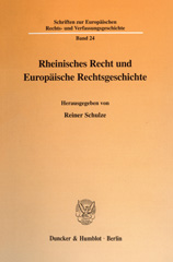 E-book, Rheinisches Recht und Europäische Rechtsgeschichte. : Beilage: CD-Rom: Datenbank zur rheinischen Judikatur im frühen 19. Jahrhundert. Die Rechtsprechung der Appellationsgerichte Trier, Köln und Düsseldorf 1803 - 1819. Hrsg. von Reiner Schulze - Hans Schulte-Nölke., Duncker & Humblot