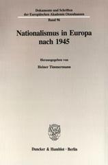 E-book, Nationalismus in Europa nach 1945., Duncker & Humblot