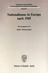 eBook, Nationalismus in Europa nach 1945., Duncker & Humblot
