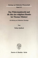 E-book, Das Widerstandsrecht und die Idee des religiösen Bundes bei Thomas Müntzer. : Ein Beitrag zur Politischen Theologie., Duncker & Humblot