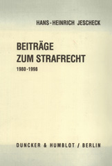 E-book, Beiträge zum Strafrecht 1980 - 1998. : Hrsg. von Theo Vogler., Duncker & Humblot