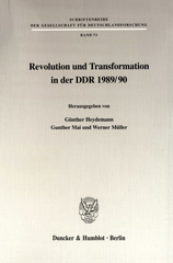 E-book, Revolution und Transformation in der DDR 1989-90., Duncker & Humblot