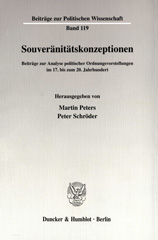 E-book, Souveränitätskonzeptionen. : Beiträge zur Analyse politischer Ordnungsvorstellungen im 17. bis zum 20. Jahrhundert., Duncker & Humblot
