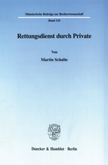 E-book, Rettungsdienst durch Private., Schulte, Martin, Duncker & Humblot