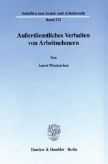 E-book, Außerdienstliches Verhalten von Arbeitnehmern., Duncker & Humblot