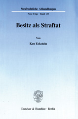 eBook, Besitz als Straftat., Duncker & Humblot