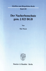eBook, Der Nacherbenschutz gem. 823 BGB., Wiech, Tilo, Duncker & Humblot