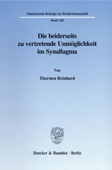 eBook, Die beiderseits zu vertretende Unmöglichkeit im Synallagma., Reinhard, Thorsten, Duncker & Humblot
