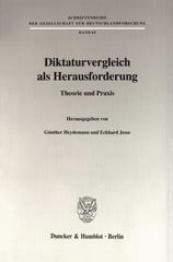 E-book, Diktaturvergleich als Herausforderung. : Theorie und Praxis., Duncker & Humblot