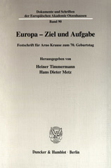 E-book, Europa - Ziel und Aufgabe. : Festschrift für Arno Krause zum 70. Geburtstag., Duncker & Humblot