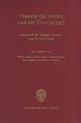 E-book, Theorie des Rechts und der Gesellschaft. : Festschrift für Werner Krawietz zum 70. Geburtstag., Duncker & Humblot